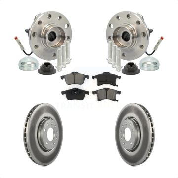 Front Hub Bearing Assembly Coated Disc Brake Rotor And Pad Kit For 2008-2009 Saturn Astra KBB-104133