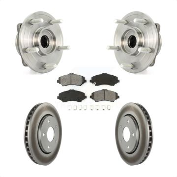 Front Hub Bearing Assembly Coated Disc Brake Rotors And Pads Kit For Dodge Journey KBB-104134