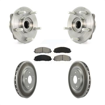 Front Hub Bearing Assembly Coated Disc Brake Rotors And Pads Kit For Dodge Journey KBB-104136
