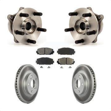 Front Hub Bearing Assembly Coat Brake Rotor Pad Kit For Toyota Prius Lexus CT200h Plug-In KBB-104137