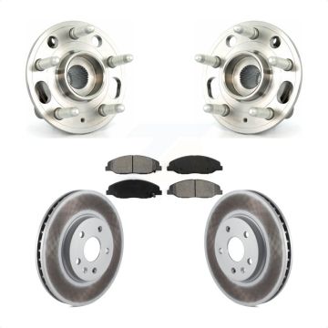 Front Hub Bearing Coat Brake Rotor Pads Kit For 14 Cadillac CTS Without Heavy Duty Brakes KBB-104139