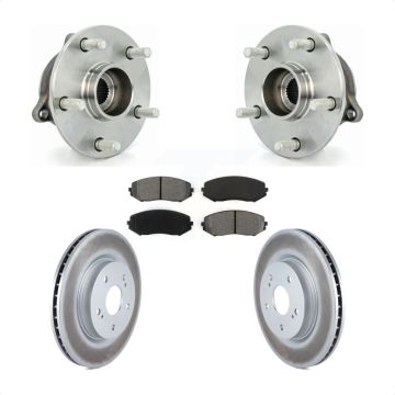 Front Hub Bearing Assembly Coated Brake Rotor & Pad Kit For 2006-2013 Suzuki Grand Vitara KBB-104144