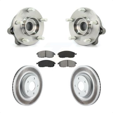 Front Hub Bearing Assembly Coated Disc Brake Rotors And Pads Kit For Nissan Altima KBB-104147