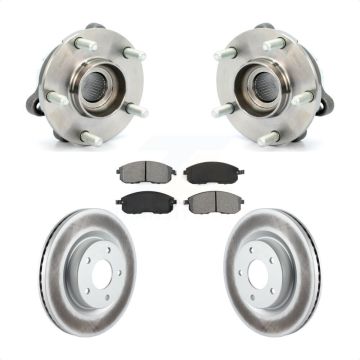 Front Hub Bearing Assembly Coated Disc Brake Rotors And Pads Kit For Nissan Altima KBB-104151