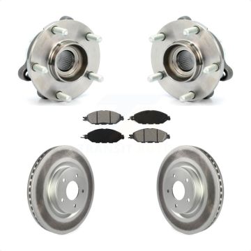 Front Hub Bearing Coated Brake Rotor & Pad Kit For Nissan Pathfinder Murano INFINITI QX60 KBB-104154