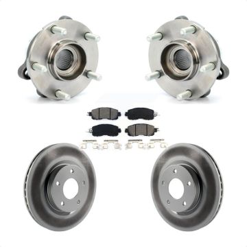 Front Hub Bearing Assembly Coated Disc Brake Rotors And Pads Kit For Nissan Altima KBB-104155