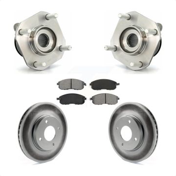 Front Hub Bearing Assembly Coated Disc Brake Rotors And Pads Kit For Nissan Sentra KBB-104156