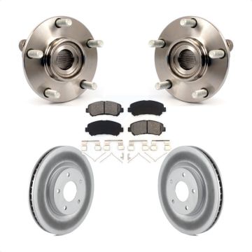 Front Hub Bearing Assembly Coated Disc Brake Rotors And Pads Kit For Nissan Rogue Select KBB-104157