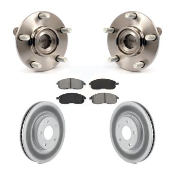 Front Hub Bearing Coated Brake Rotor & Pad Kit For 2007-2012 Nissan Sentra SE-R with 2.5L KBB-104158