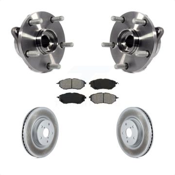Front Hub Bearing Coated Brake Rotor And Pad Kit For Subaru Outback WRX Legacy B9 Tribeca KBB-104163
