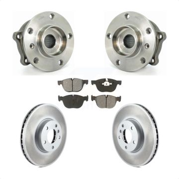Front Hub Bearing Assembly Coated Disc Brake Rotors And Pads Kit For BMW X5 X6 KBB-104166