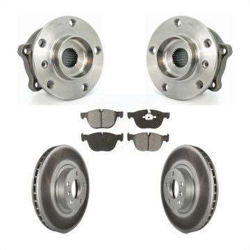 Front Hub Bearing Assembly Coated Disc Brake Rotor Pad Kit For BMW X5 X6 M12 X 1.5 Thread KBB-104167