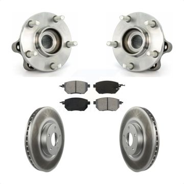 Front Hub Bearing Assembly Coated Disc Brake Rotor & Pads Kit For 2003-2004 Nissan Murano KBB-104175