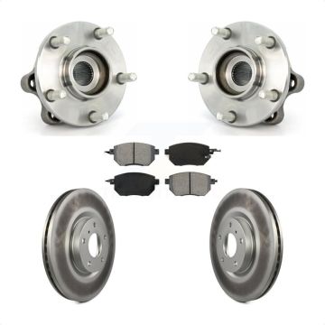 Front Hub Bearing Assembly Coated Disc Brake Rotor & Pads Kit For 2005-2007 Nissan Murano KBB-104176