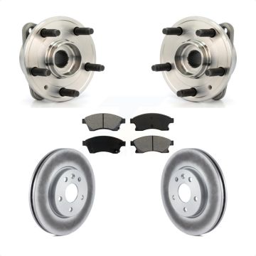 Front Hub Bearing Assembly Coated Disc Brake Rotor & Pads Kit For Chevrolet Cruze Limited KBB-104177