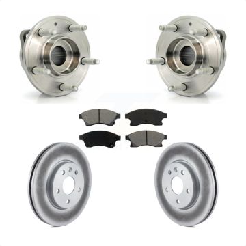 Front Hub Bearing Coated Brake Rotor Pads Kit For Chevrolet Cruze With 16" Factory Wheels KBB-104179