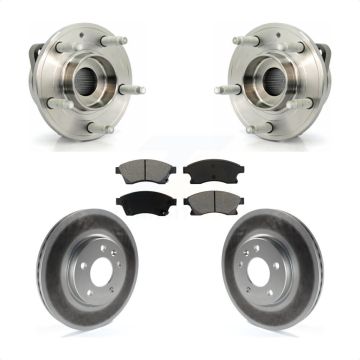 Front Hub Bearing Assembly Coated Disc Brake Rotor And Pad Kit For 2012-2013 Buick Verano KBB-104180