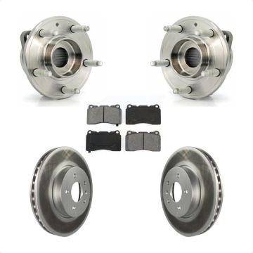Front Hub Bearing Assembly Coated Disc Brake Rotors And Pads Kit For Cadillac ATS KBB-104182