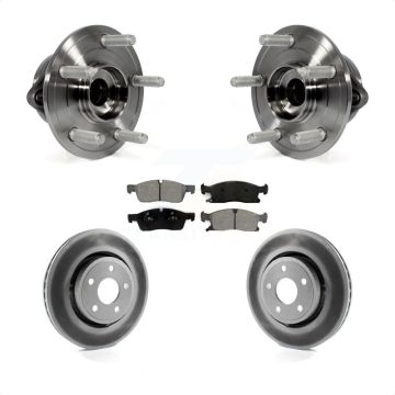 Front Hub Bearing Coated Brake Rotor And Pad Kit For Jeep Grand Cherokee Dodge Durango WK KBB-104184