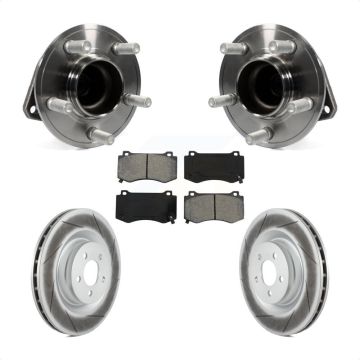 Front Hub Bearing Coated Brake Rotor & Pads Kit For Dodge Charger Challenger Chrysler 300 KBB-104187