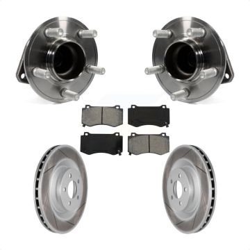 Front Hub Bearing Coated Brake Rotor & Pads Kit For Dodge Charger Challenger Chrysler 300 KBB-104188