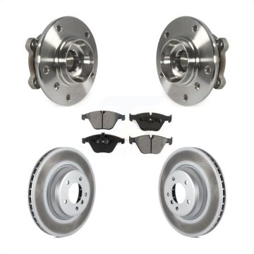 Front Hub Bearing Assembly Coated Brake Rotor Pads Kit For 2013 BMW X1 xDrive35i with AWD KBB-104194