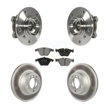Front Hub Bearing Coated Disc Brake Rotor Pad Kit For 2013-2015 BMW X1 xDrive28i with AWD KBB-104195
