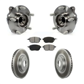 Front Hub Bearing Assembly Coated Disc Brake Rotors And Pads Kit For INFINITI FX35 RWD KBB-104196