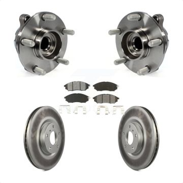 Front Hub Bearing Coated Brake Rotor Pads Kit For INFINITI EX35 Nissan 370Z G35 QX50 QX70 KBB-104198
