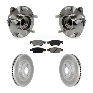 Front Hub Bearing Assembly Coated Disc Brake Rotors And Pads Kit For INFINITI G37 G35 Q60 KBB-104200