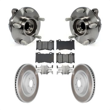 Front Hub Bearing Coat Brake Rotor Pad Kit For INFINITI Q50 G37 Nissan 370Z Q60 M37 Z Q70 KBB-104202