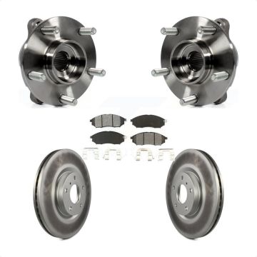 Front Hub Bearing Coated Brake Rotor Pad Kit For INFINITI G37 EX35 G35 QX50 QX70 M35 EX37 KBB-104205