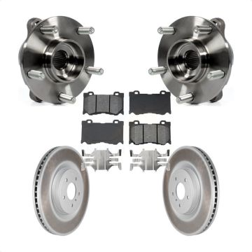 Front Hub Bearing Coated Brake Rotor Pads Kit For INFINITI Q50 Q60 M37 FX50 QX70 Q70 Q70L KBB-104208