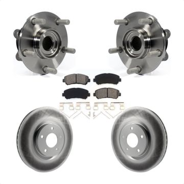 Front Hub Bearing Assembly Coated Brake Rotor Pads Kit For 2014-2017 Nissan Juke Nismo RS KBB-104210