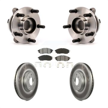 Front Hub Bearing Assembly Coated Disc Brake Rotors And Pads Kit For Nissan Murano KBB-104214