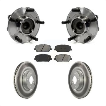 Front Hub Bearing Assembly Coated Disc Brake Rotor And Pads Kit For Hyundai Genesis Coupe KBB-104216