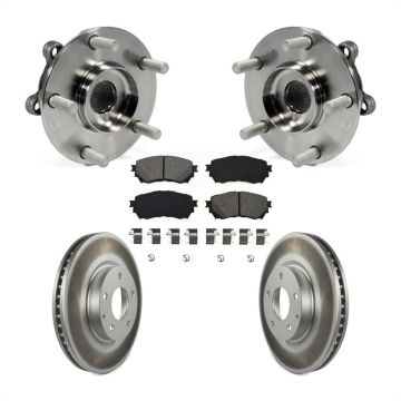 Front Hub Bearing Assembly Coated Disc Brake Rotor And Semi-Metallic Pads Kit For Mazda 6 KBB-104219