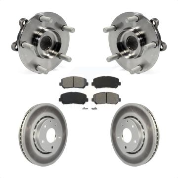 Front Hub Bearing Assembly Coated Disc Brake Rotors And Pads Kit For Mazda CX-5 KBB-104220