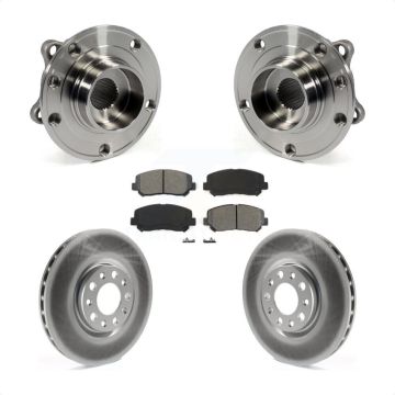 Front Hub Bearing Assembly Coated Disc Brake Rotor & Pads Kit For Chrysler 200 Dodge Dart KBB-104221