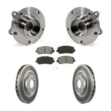 Front Hub Bearing Assembly Coated Disc Brake Rotors And Pads Kit For Chrysler 200 KBB-104222