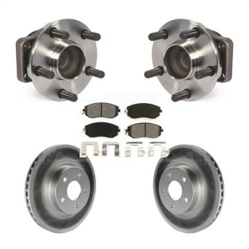 Front Hub Bearing Assembly Coated Brake Rotor Pad Kit For 2013-2016 Scion FR-S Subaru BRZ KBB-104223