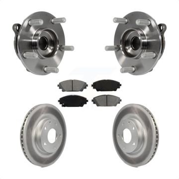 Front Hub Bearing Assembly Coated Disc Brake Rotors And Pads Kit For Mazda 3 CX-3 Sport KBB-104226