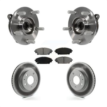 Front Hub Bearing Assembly Coated Disc Brake Rotors And Pads Kit For Mazda 3 CX-3 Sport KBB-104228