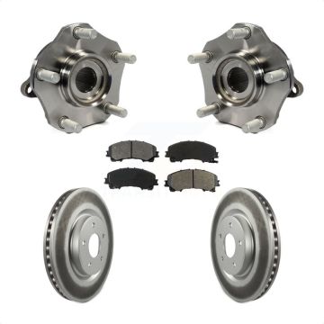Front Hub Bearing Assembly Coated Disc Brake Rotors And Pads Kit For Nissan Rogue KBB-104231