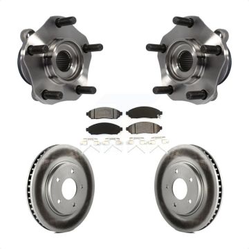 Front Hub Bearing Coated Brake Rotor Pad Kit For Nissan NV200 LEAF Chevrolet City Express KBB-104234