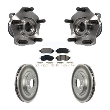 Front Hub Bearing Assembly Coated Disc Brake Rotors And Pads Kit For Nissan LEAF KBB-104237