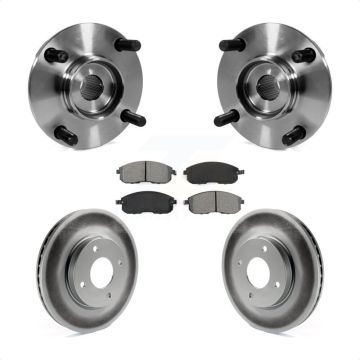 Front Hub Bearing Assembly Coated Disc Brake Rotors And Pads Kit For Nissan Versa Cube KBB-104239