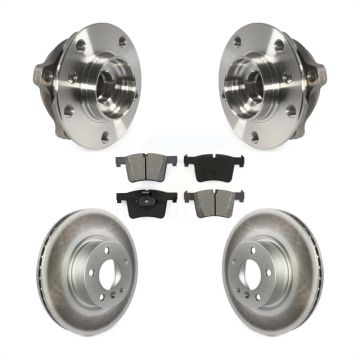 Front Hub Bearing Assembly Coated Disc Brake Rotors And Pads Kit For BMW X3 X4 KBB-104249