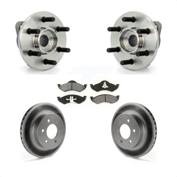 Front Hub Bearing Assembly Coated Disc Brake Rotors And Pads Kit For Dodge Dakota Durango KBB-104250