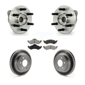 Front Hub Bearing Assembly Coated Disc Brake Rotors And Pads Kit For Dodge Dakota Durango KBB-104251